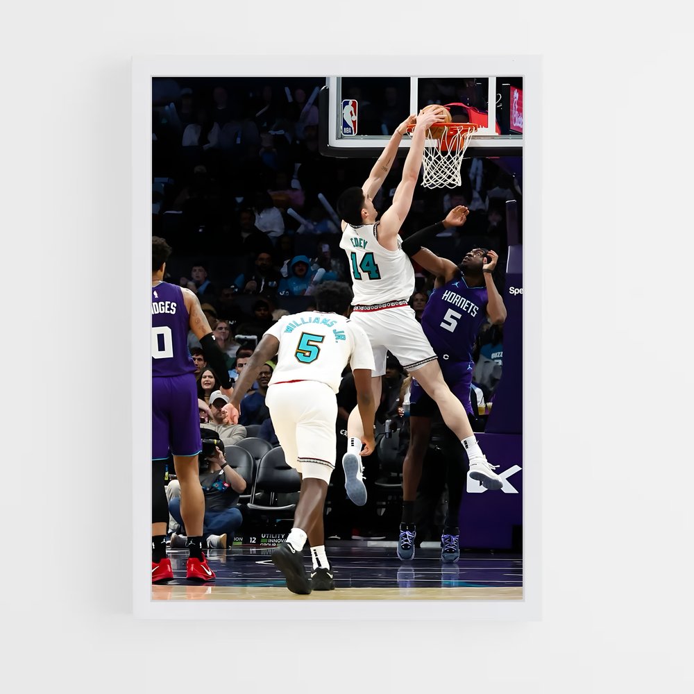 Poster Zach de edey – affiche Basketball (vue 3)